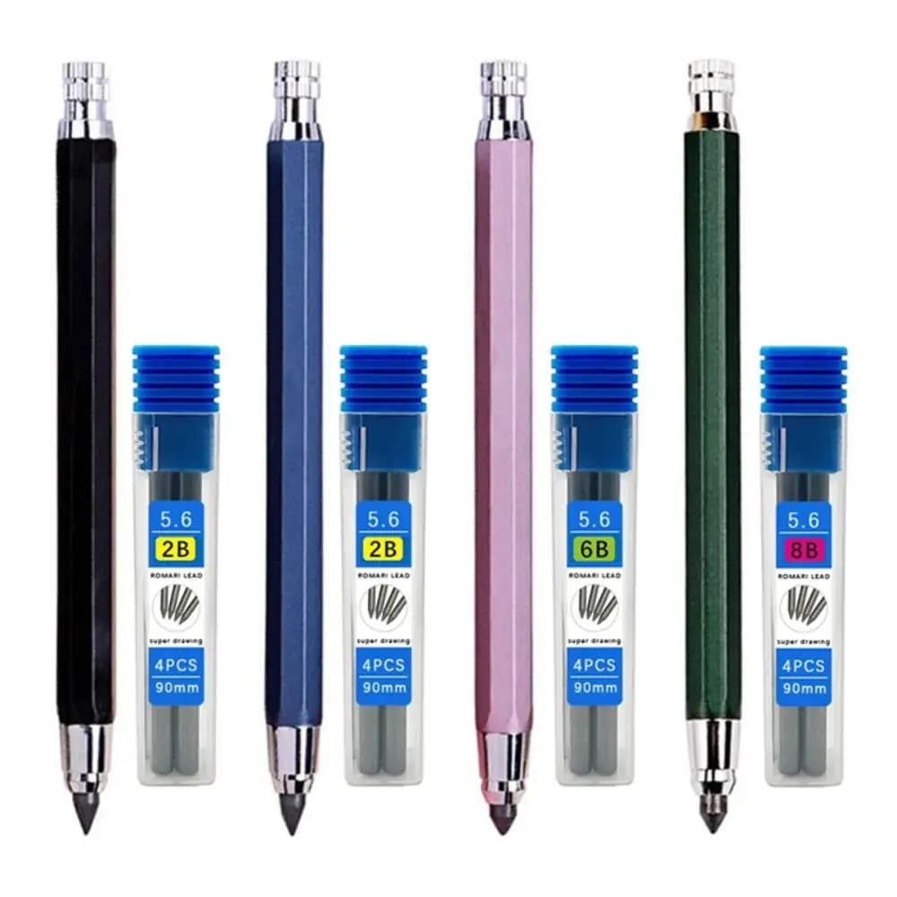 5.6mm Metal Writing Sketch Stationery Art Painting Drawing Tool Mechanical Pencil Automatic Pencil