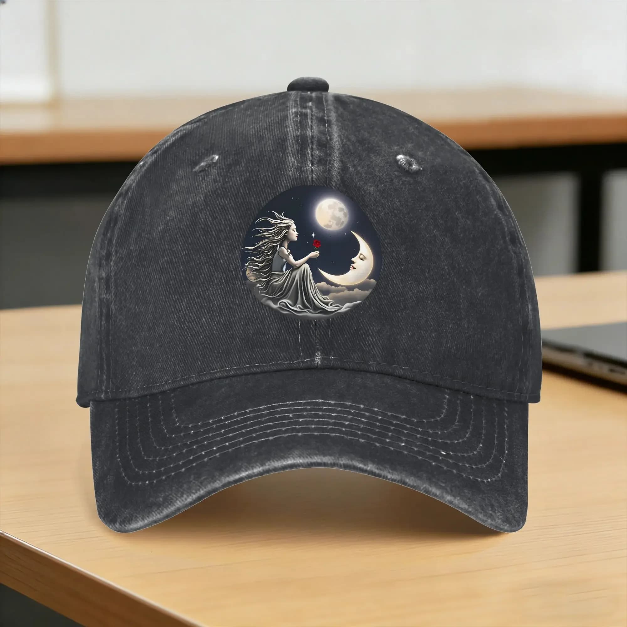 Cappellino da Baseball Casual con Stampa 'Talking To The Moon' per Uomo e Donna, Cappello Estivo Kpop Rock Trucker, Trendy Snapback all'Ingrosso