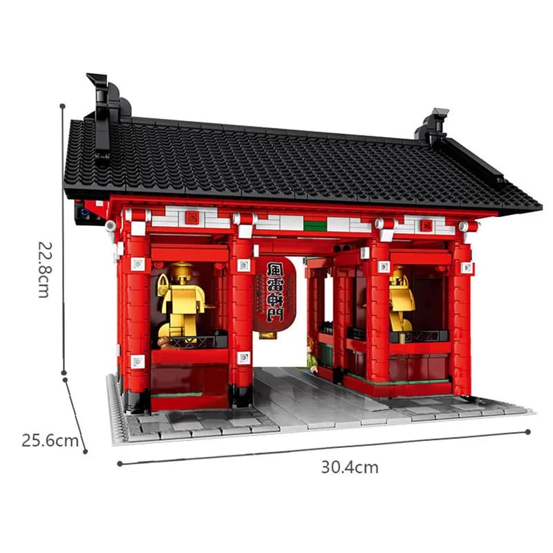 Modellino Creativo di Tokyo Giappone, Architettura Urbana, Vista Stradale, Blocchi da Costruzione, Tempio Sensoji, Cancello, Mattoncini, Giocattolo da Assemblare, Idea Regalo