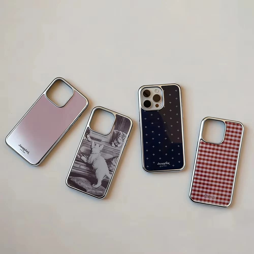 Elegant and luxurious phone case with pattern, comfortable, galvanized and drop glue for iPhone 17 Air 16 Pro Max 15 14 Plus 13 12 Pro 11 Cover Rear