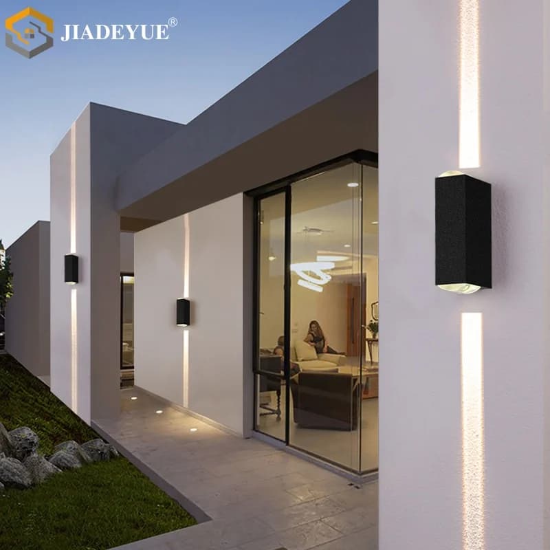 Lampada da parete a LED a doppia testa impermeabile per esterni, corridoio, corridoio, scale, un fascio di luce, parete per porta esterna