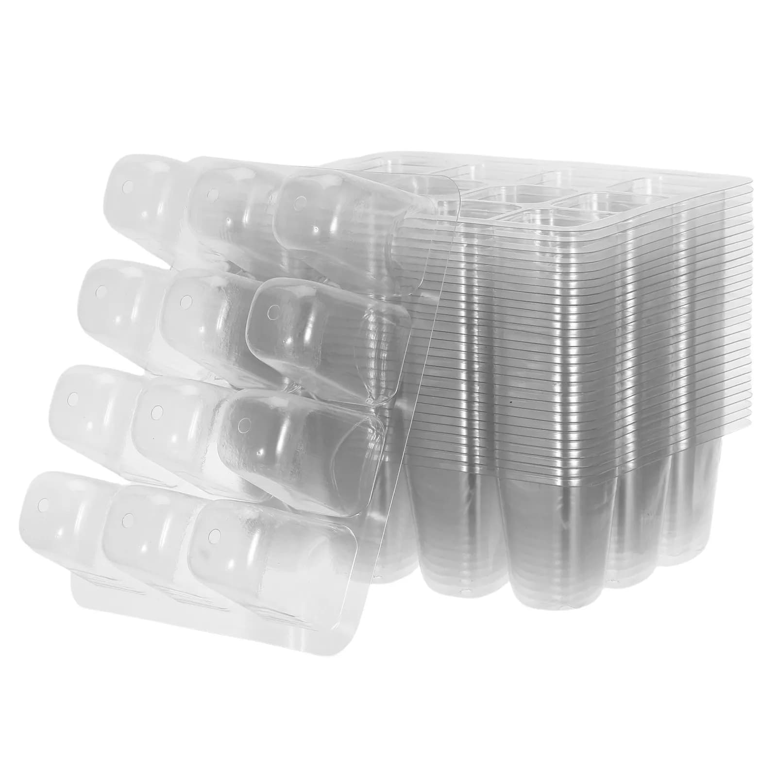 30 Vassoi Trasparenti per Semina, Vassoi in Plastica per Coltivazione con Fori di Drenaggio, per Germinazione Semi, Fiori e Piante da Interno