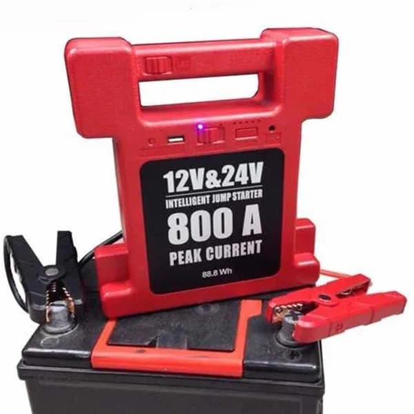 Avviatore di Emergenza Portatile 12V/24V 24000mAh per Camion e Auto, Power Bank con Super Condensatore