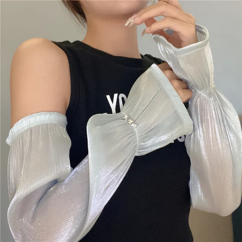 Long lace gloves without fingers dug sun protection sleeves for women slim hand gym gloves in lace net accessories for solar protection