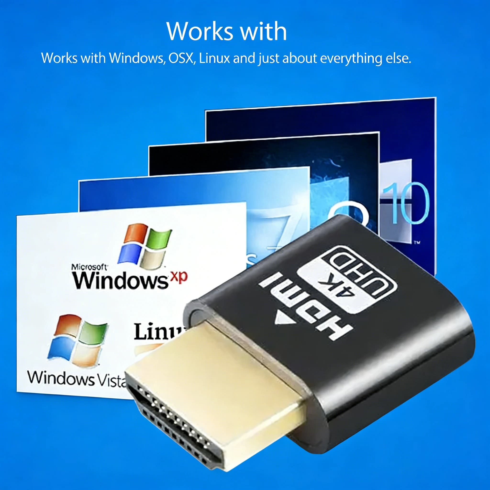 4K HDMI DDC EDID virtual display adapter Display emulator with plug for desktop PC accessories