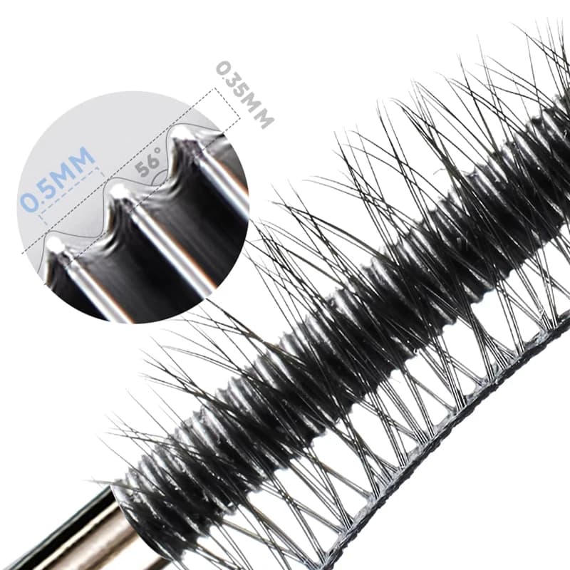 Metal Mascara with Silk Fibres Waterproof Black Long Duration for Extension Non-Golden Eyelash