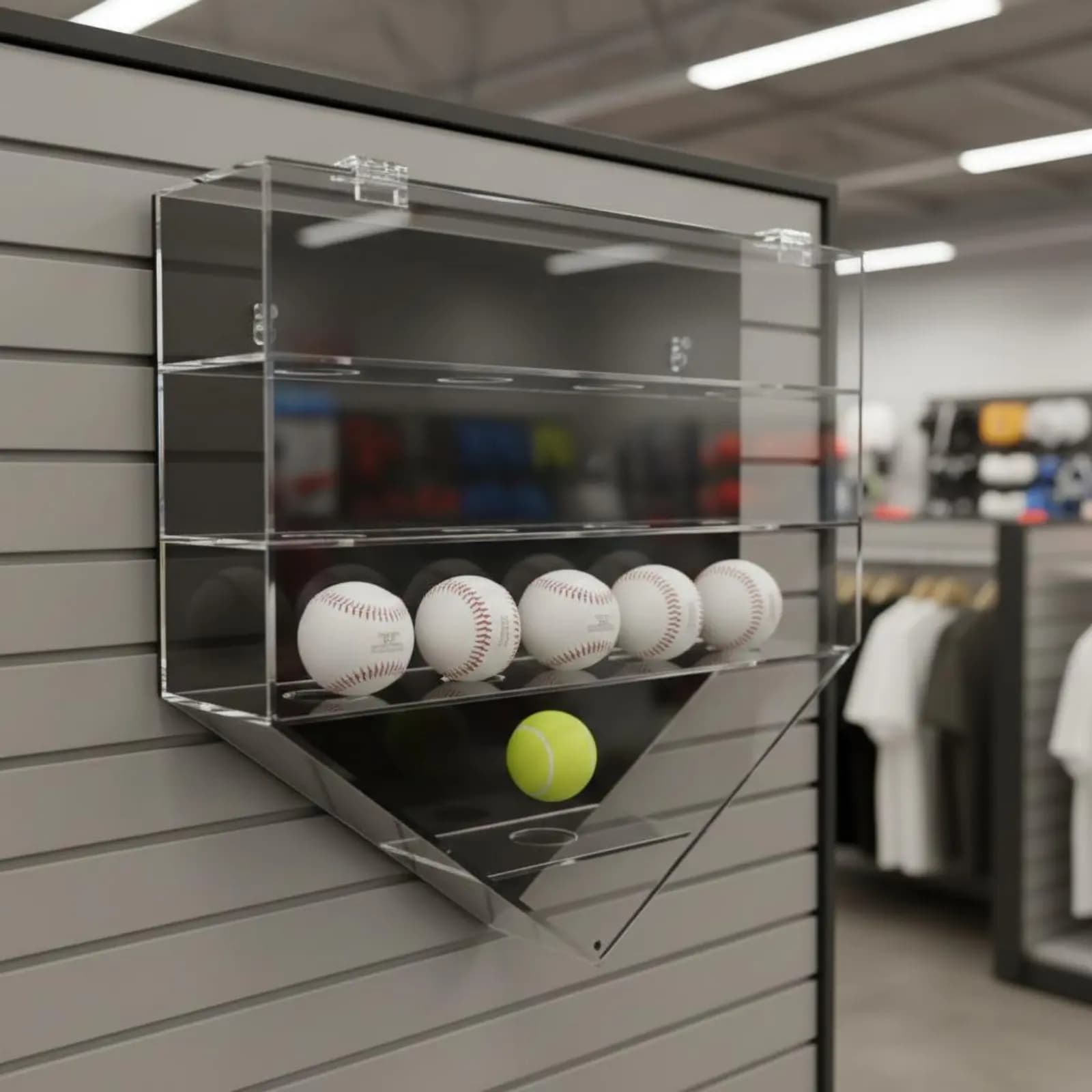 Vetrina per Palline da Baseball con Protezione dalla Polvere, Scatola Espositiva per Memorabilia Sportiva