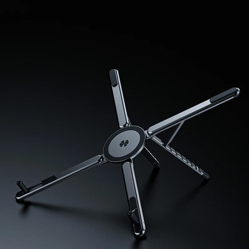 Disponibile Supporto per telefono in alluminio Treppiede regolabile Dock per laptop da viaggio magnetico rotante universale a 360°