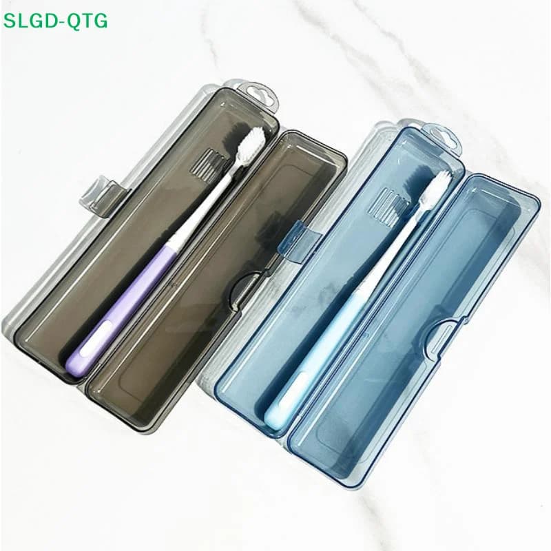 Novità! Scatola Porta Spazzolino Trasparente, Organizzatore da Viaggio Portatile, Contenitore in Plastica per Spazzolino e Dentifricio