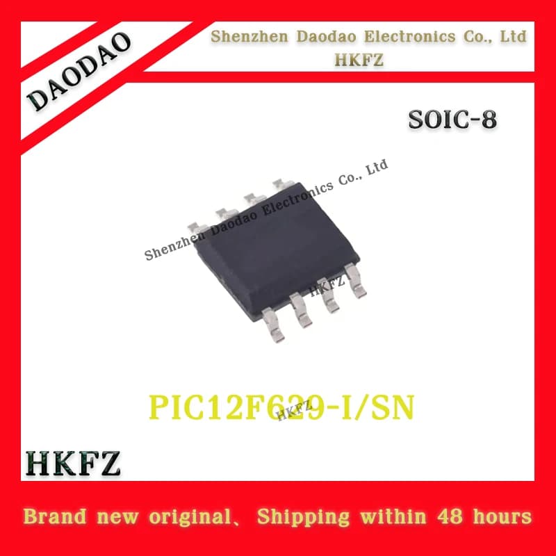 5 pezzi PIC12F629-I/SN SOIC-8 chip microcontrollore flash a 8 bit nuovo originale