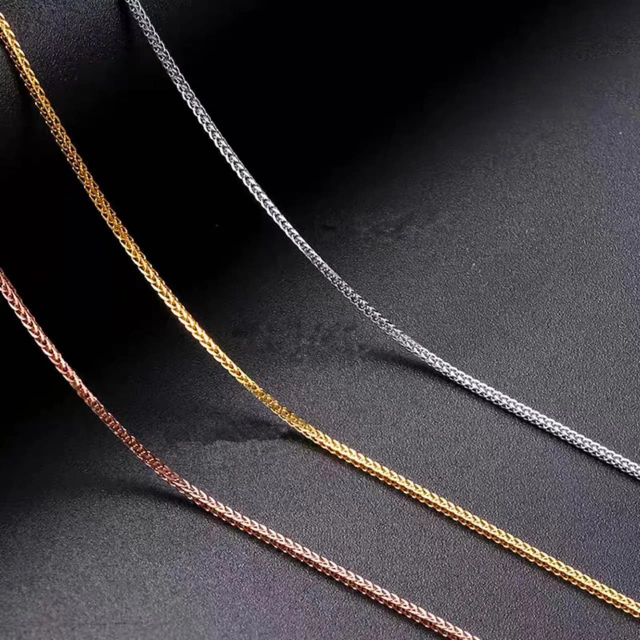 Labb Real18K collana in oro Chopin catena in osso con serratura in tinta unita moda classica versatile XL0005
