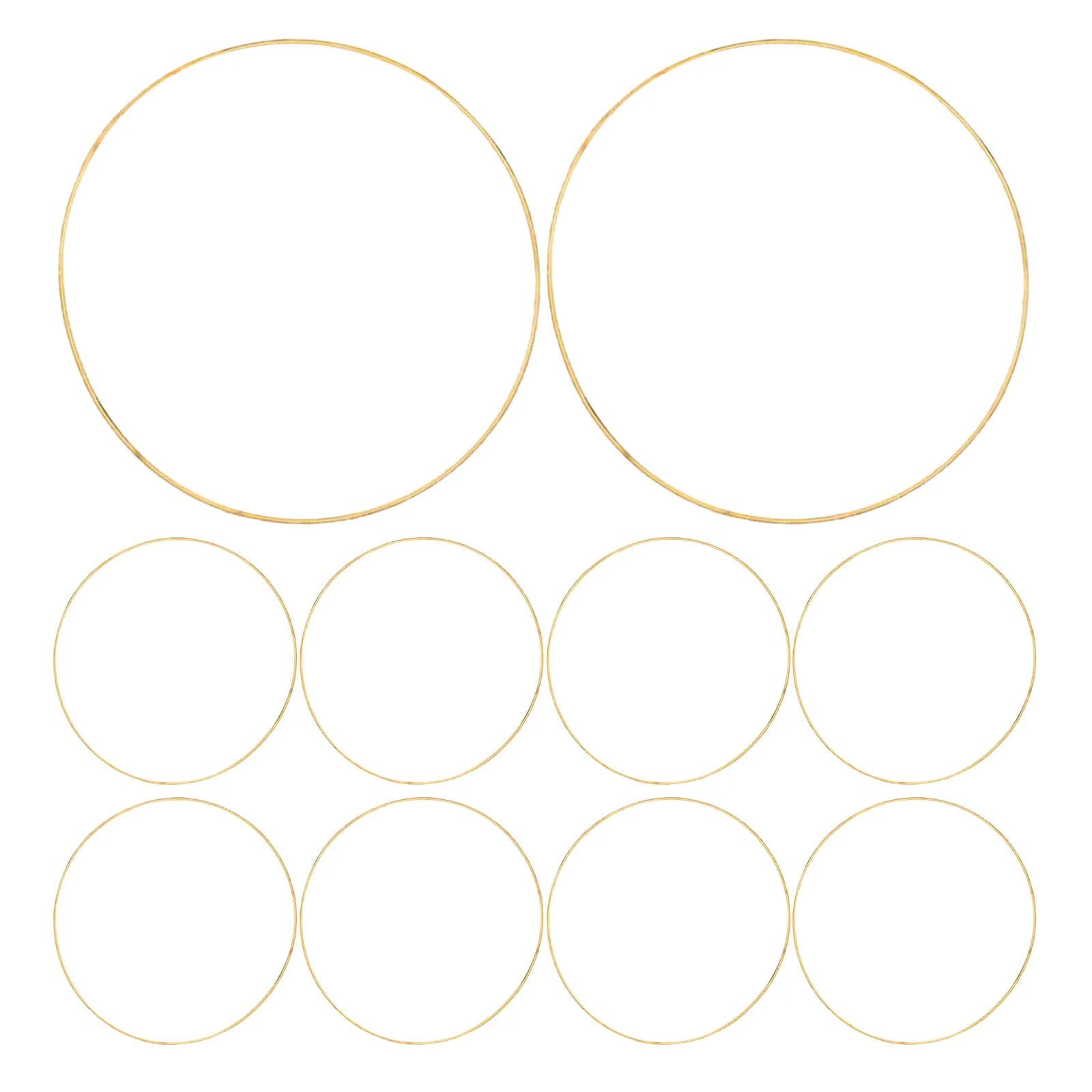 10Pcs Exquisite Metal Craft Hoops Round DIY Rings Safe Reliable for Dreamcatcher Projects Plant Hangers Wall Art Gifts Metal