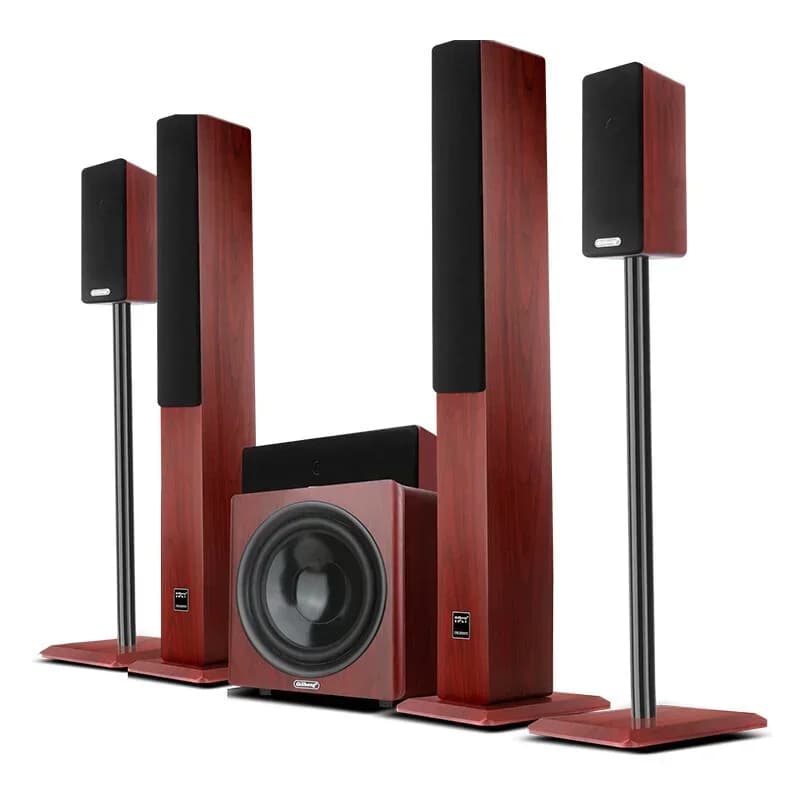 Altoparlante Karaoke in Legno con Bluetooth, Sistema Home Theater 5.1 Wireless per Casa