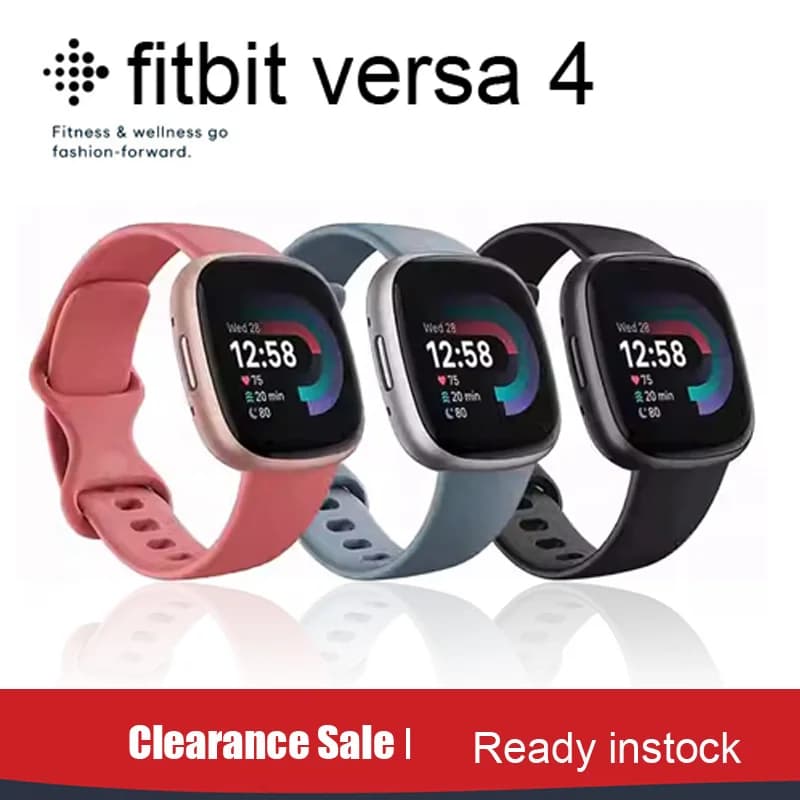 Fitbit Versa 4 Smart Watch Integrated GPS Activity Tracker Heart Rate Monitor Waterproof Smartwatch Sleep Pressure Monitor