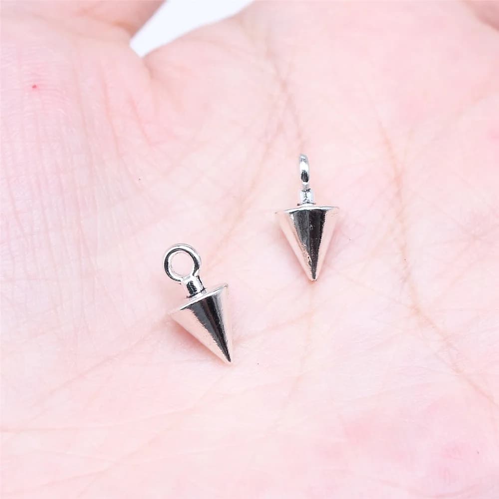 Punk Spike Cone Taper Spindle Charm Pendant For Wind Chime Dangle Earring Handmade Craft