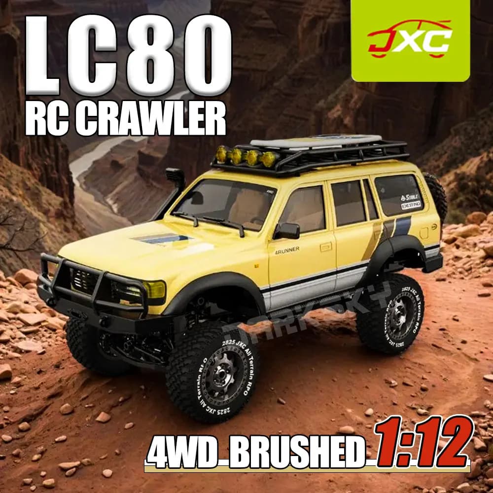 JXC LC80 4WD Brushed RC Rock Crawler 2.4GHz RTR 1/12 Electric Remote Control Model Children's Car For Adult Toys