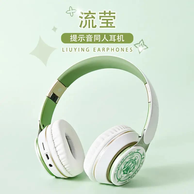 Bluetooth Gaming Headphones Over-Ear Honkai Star Rail Firefly Robin with TF Card Support and Vocal Commands