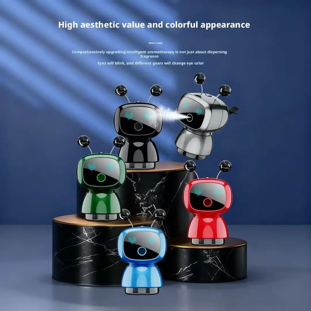 Robot per Aromaterapia Auto Intelligente, Profumatore per Auto, Purificatore d'Aria e Umidificatore Completamente Automatico, Diffusore di Fragranze per Auto