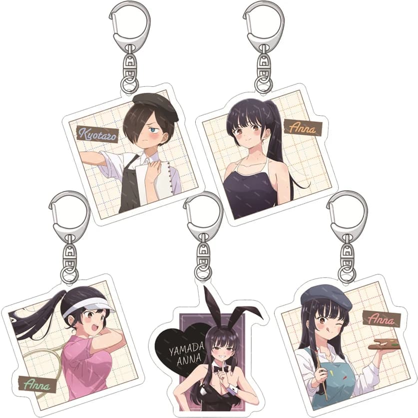 55MM Anime ‌The Dangers in My Heart‌ Figure Anna Yamada Chihiro Kobayashi Kyotaro Ichikawa Acrylic Keychain Chrismas Gifts