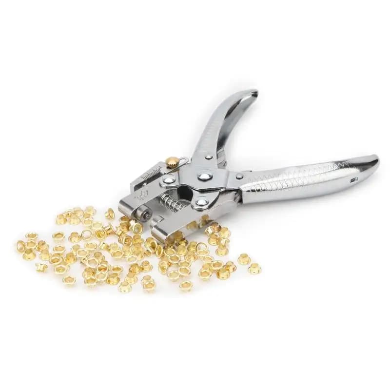 🎊5mm Metal Eyelets Punching Grommet Eyelet Pliers Kit Leverage Pliers Installation Tools For Leather Belts Crafts Shoes Bags