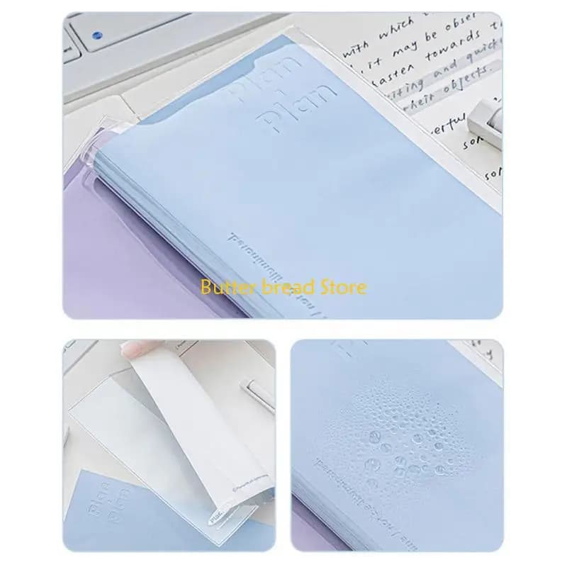 W89C Daily Planner Notebook Hardcover Notebooks Notepad with Lined Pages Colorful Memo Book For School Home Office and Use
