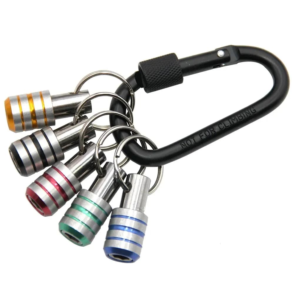 5pc Portachiavi a colori Cambio rapido Biella 1/4 Manico esagonale Cacciavite Testa Manicotto a sgancio rapido Set di aste di conversione