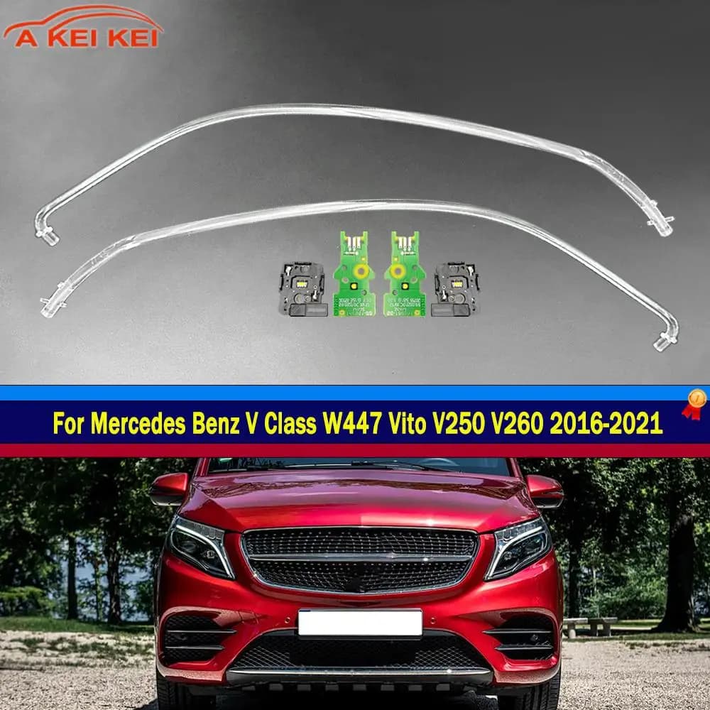 Per Mercedes Benz Classe V W447 Vito V250 V260 2016-2021, Tubo Guida Luce Diurna DRL, Scheda LED per Faro, Sorgente Luminosa Bianca