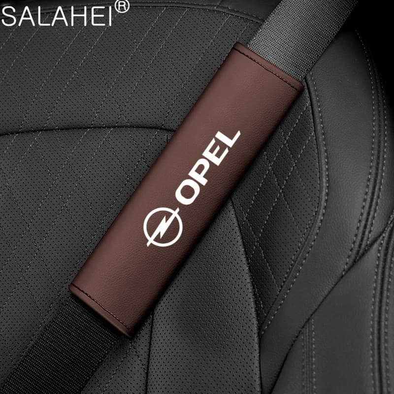 2 Pezzi Copri Cintura di Sicurezza in Pelle PU per Opel Astra Insignia Corsa Zafira Meriva Mokka Vivaro Vectra Antara