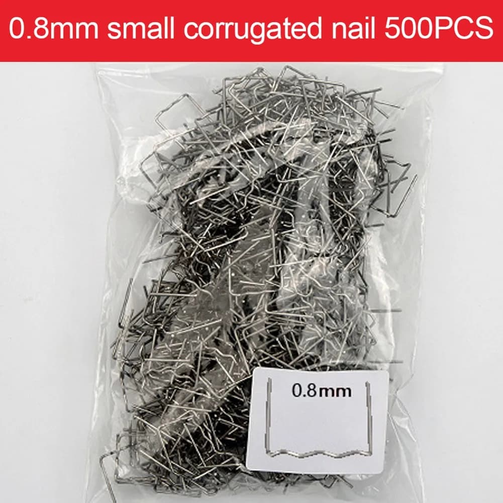 500 PZ 0.6/0.8mm Saldatore di Plastica Calda Cucitrice A Caldo Standard Pre-tagliato Graffette Ondulate Per Paraurti Auto Saldatore di Plastica kit di riparazione