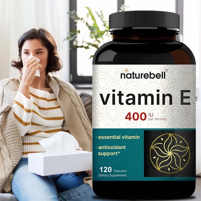 Vitamin E Capsules-Skin and Liver Health, Wrinkle Reduction, Antioxidant,Increase Immune System Supplement- Beauty & Skincare