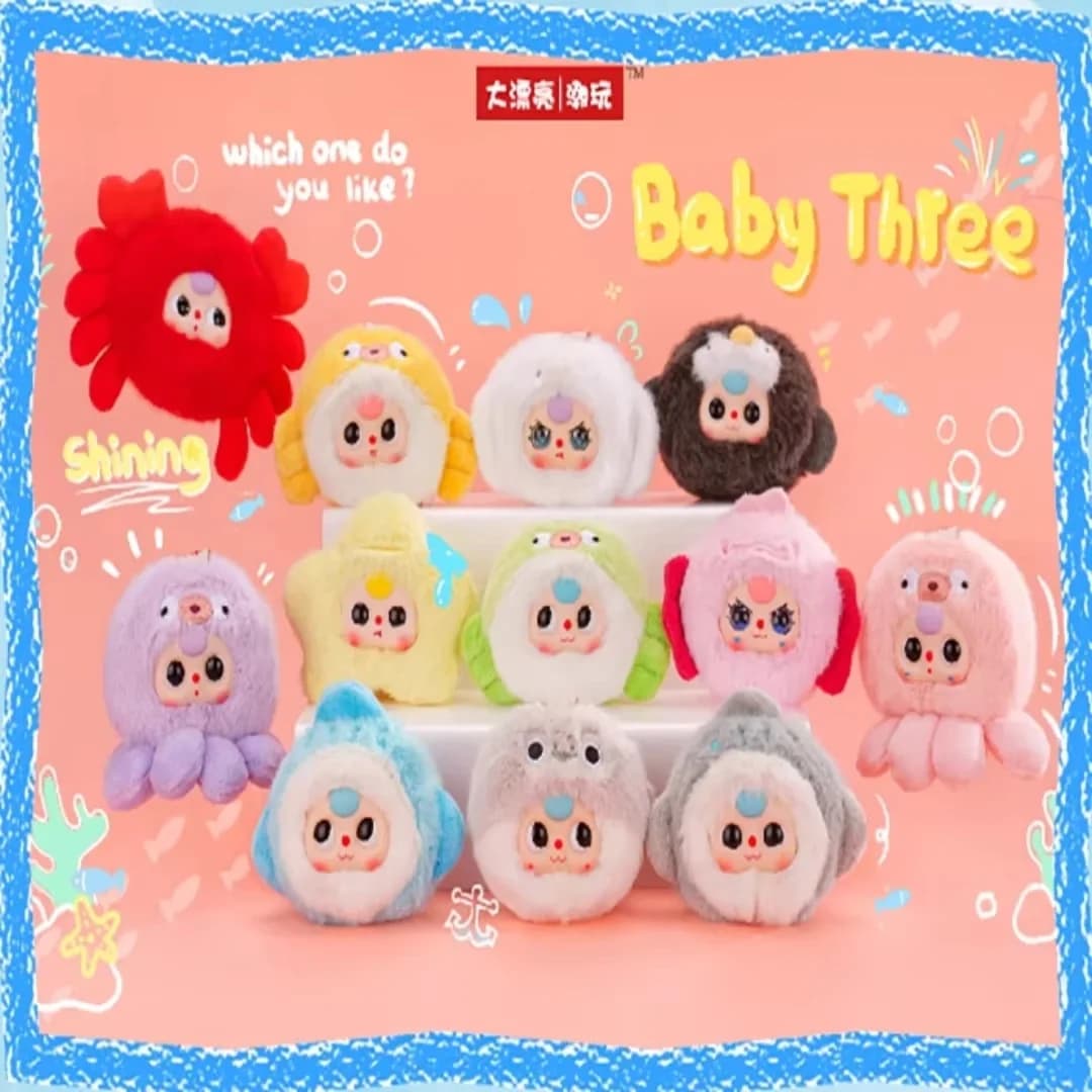 Baby Three Ocean Baby Serie 2.0 Scatola cieca Borsa per bambola carina Ciondolo Portachiavi Kawaii Scatola misteriosa Regalo a sorpresa