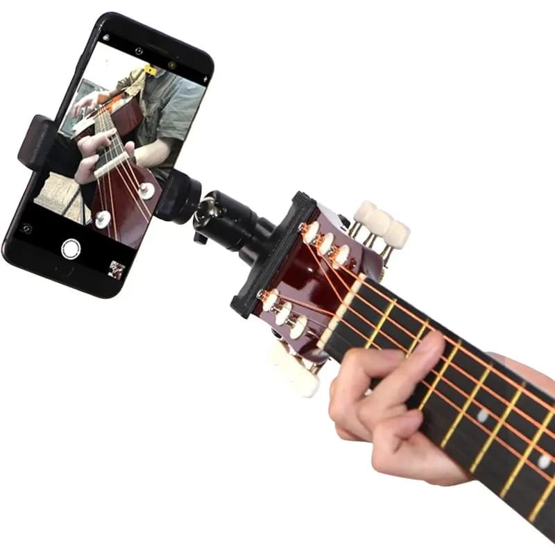 Supporto per Telefono a Clip per Chitarra, Supporto da Tavolo per Spartiti e Testi Musicali per Canto di Strada
