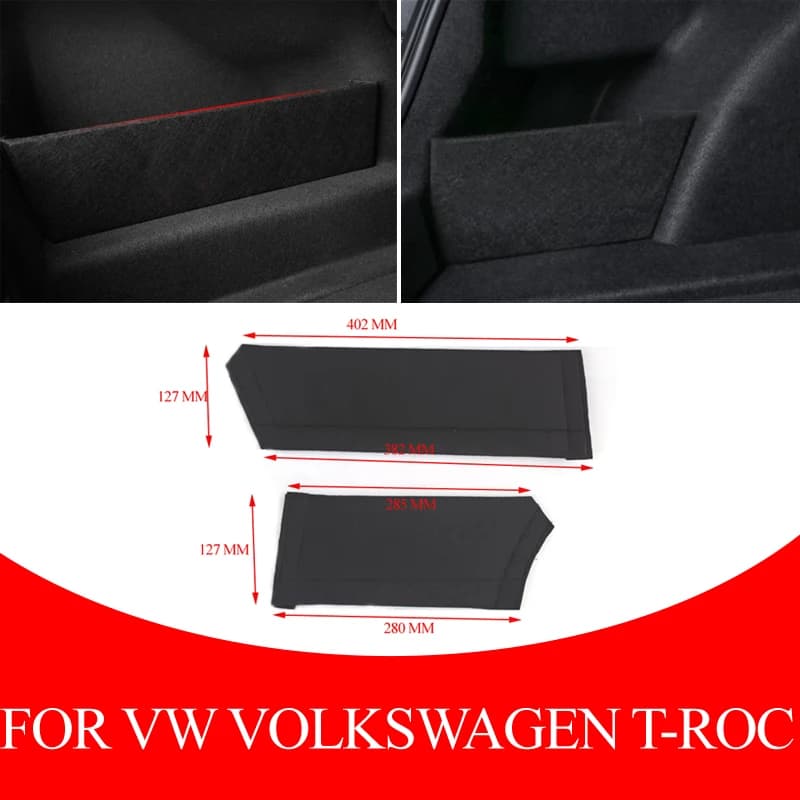 Trunk Side Partitions on Both Sides of the Trunk Partition Tail Box for Volkswagen VW T-roc TROC 2018-2025 Car accesorios