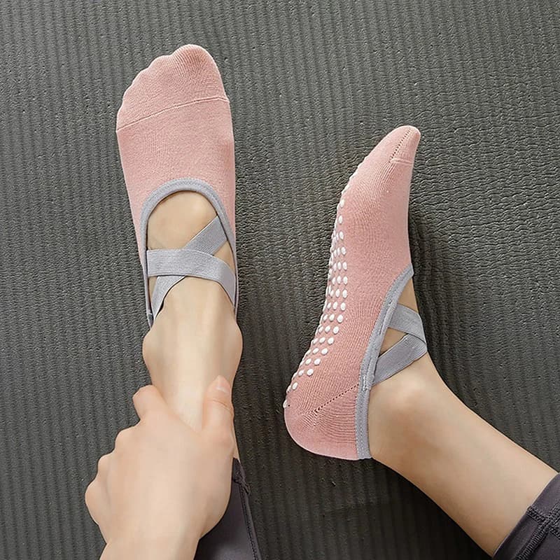Calzini Traspiranti per Pilates e Yoga, Calzini Professionali Antiscivolo, Calzini Sportivi Assorbenti per Donne, Danza e Balletto
