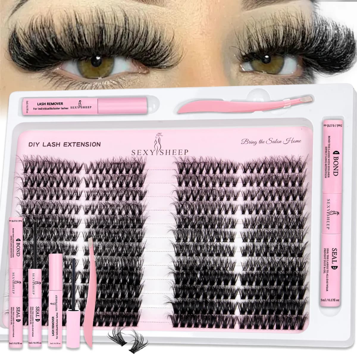 Eyelashes Effect Gatto for Extremity Extension Eyelashes, Soft Mixed Styles, Fin Eyelashes and Voluminous Faces for Make-up