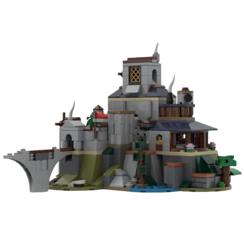 Set di Costruzioni Serie Castello Medievale MOC - Puzzle a Blocchi di Piccole Dimensioni 436 Pezzi - Adatto per Tutti gli Hobbisti