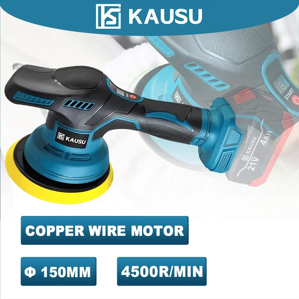 Lucidatrice elettrica con display digitale Utensile rotante per ceratura automatica per lucidatura automobilistica senza fili per batteria Makita 18V (senza batteria)