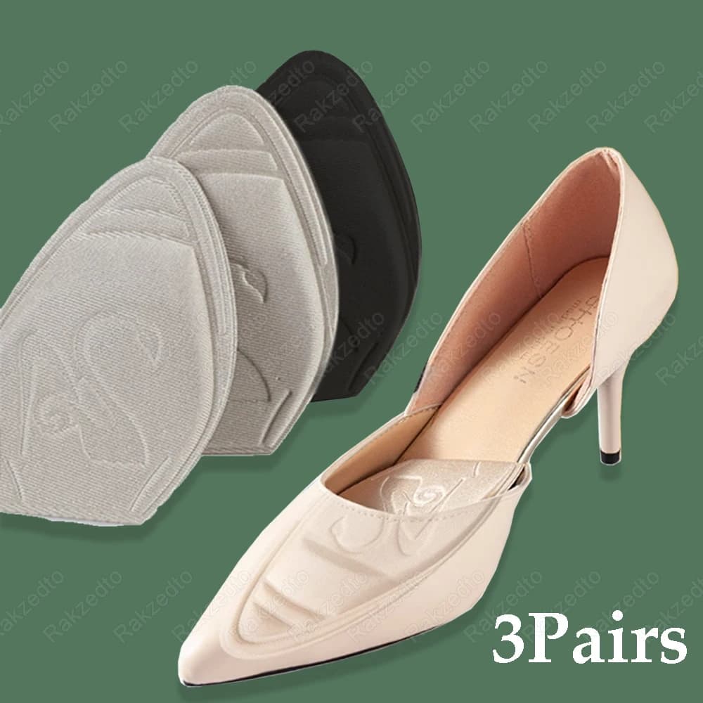 3 paia di cuscinetti per l'avampiede donna sneaker o tacchi alti inserto antiscivolo mezze solette per scarpe soletta antidolore ridurre le dimensioni del cuscinetto per scarpe