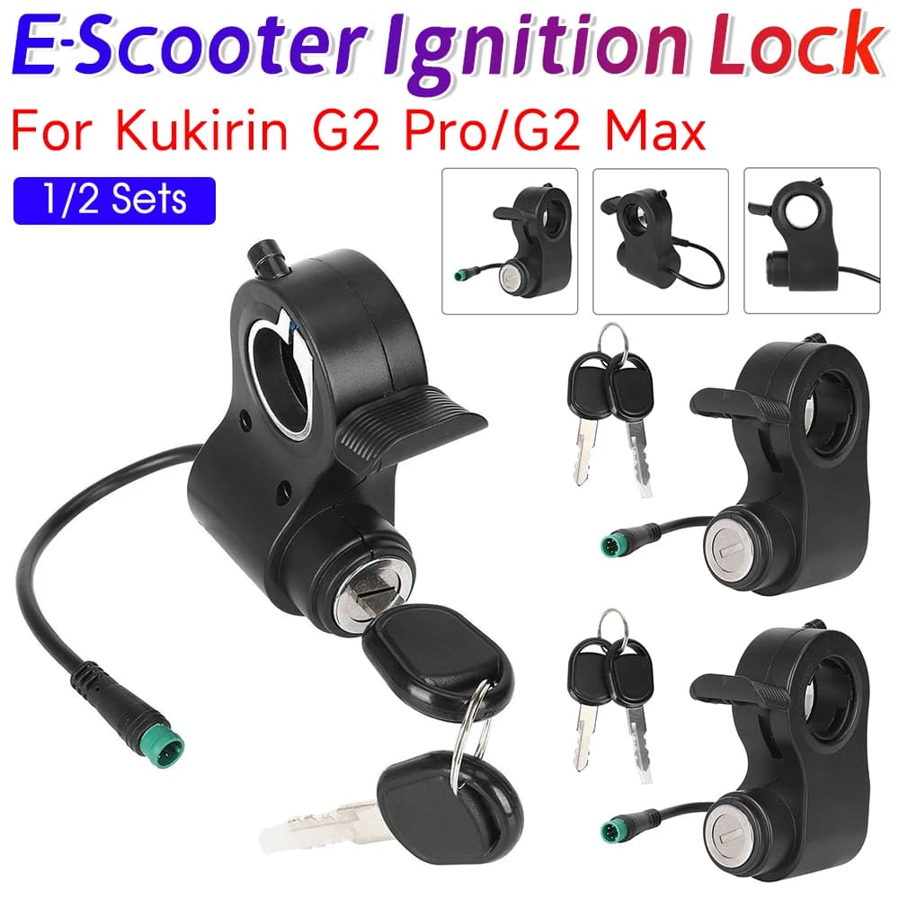1-2 Set Accelerator With Key for Kukirin G2 Max/G2 Pro Electric Scooter Speed Accelerator Lock Switch Part