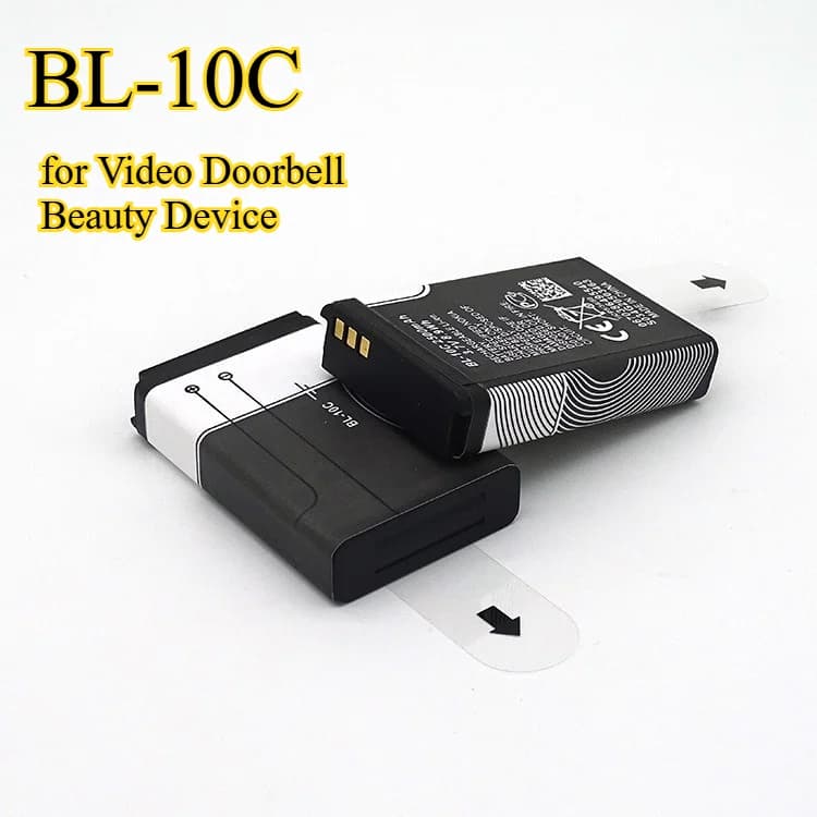 Batteria al litio ricaricabile BL-10C da 2100 mAh 3,7 V - Compatibile con videocitofono/dispositivo di bellezza/strumento di misura/torcia elettrica