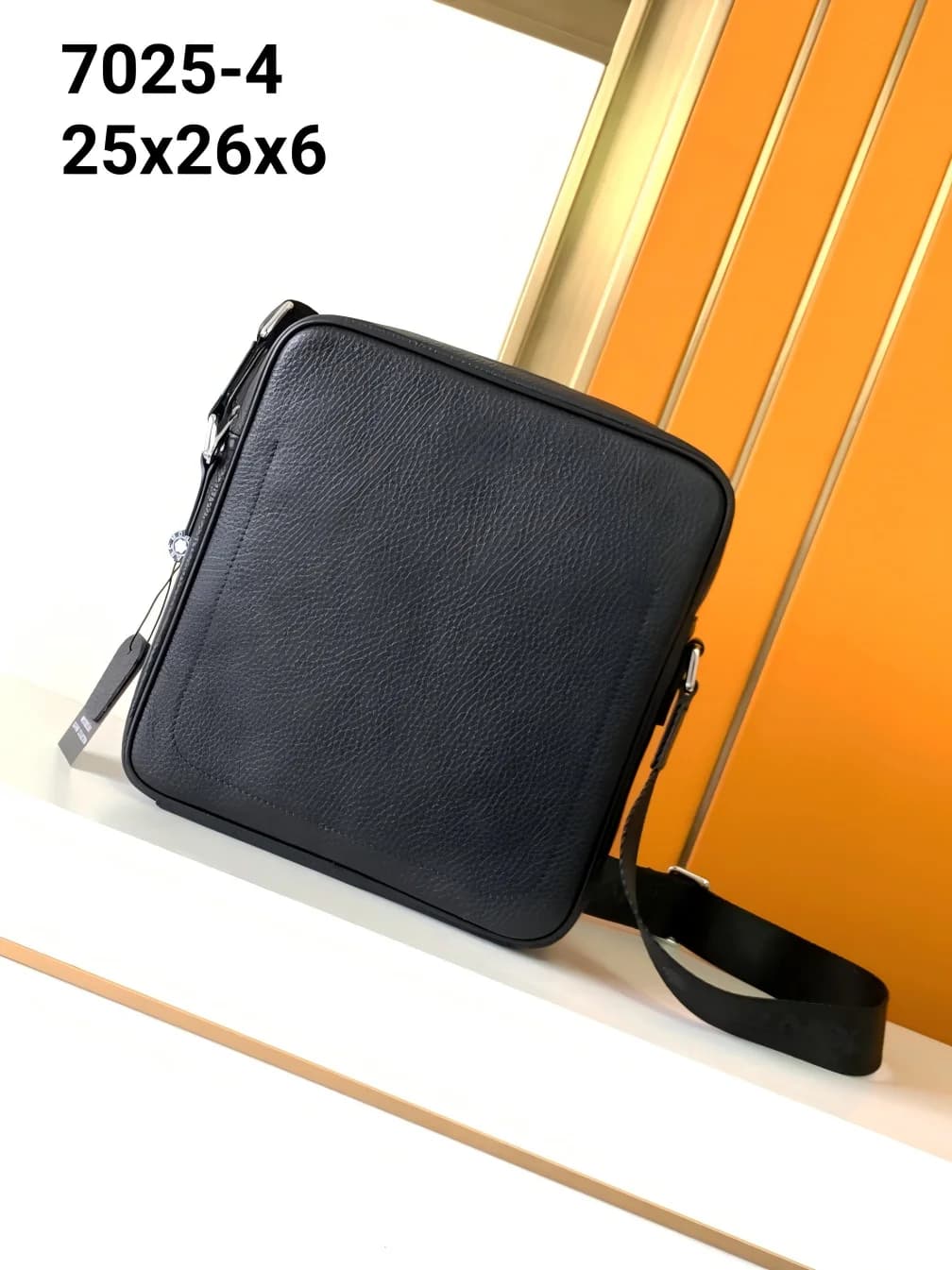Bag Premium Italian Tumbled Calfskin Leather Crossbody Bag, Soft Hand Feel, Full Leather Compartment