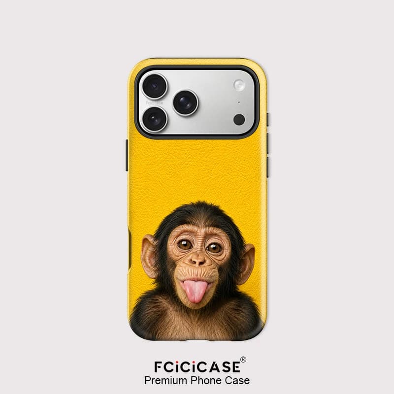 Fcicicase For Magsafe Case For Iphone 18 17 16 Pro Max 15 14 13 12 Plus 11 PC +TPU Monkey Pattern Covers Funda