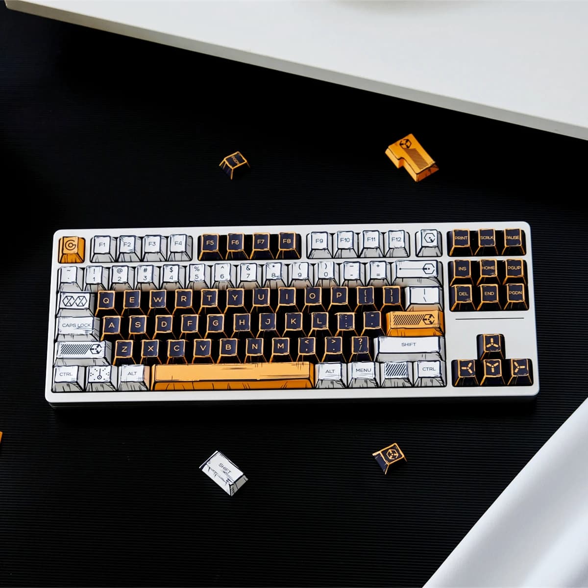 Comic Virtual War PBT Keycap Cherry Profile Tasti a sublimazione della tintura per copritasti per tastiera meccanica MX Switch