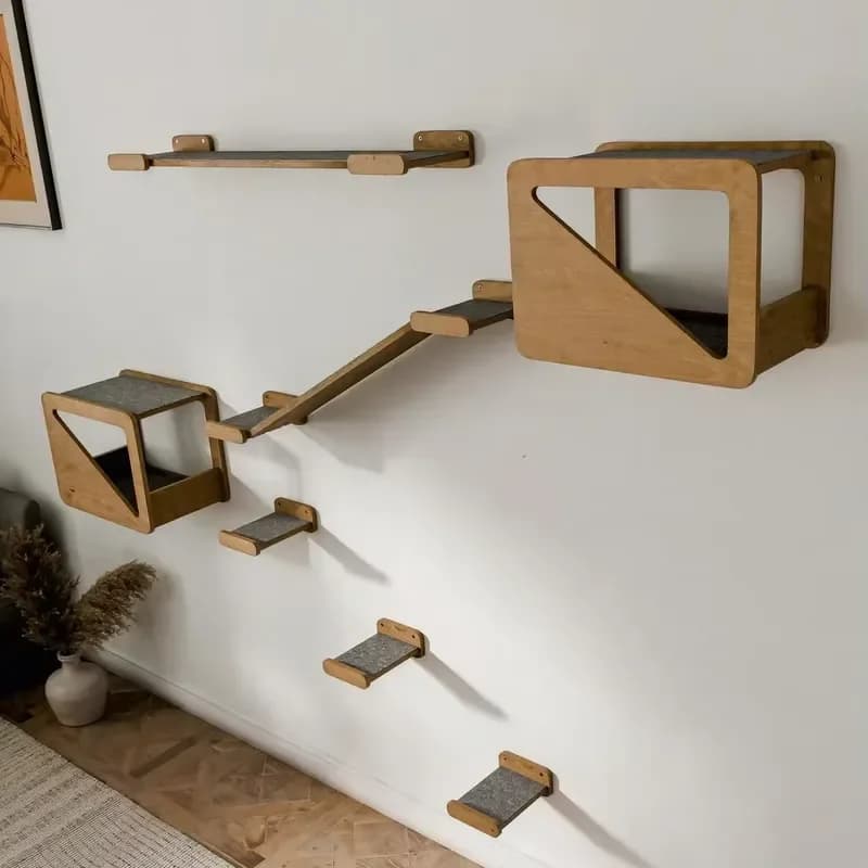 Modern Style Wood Cat Tree House with Carton Packing