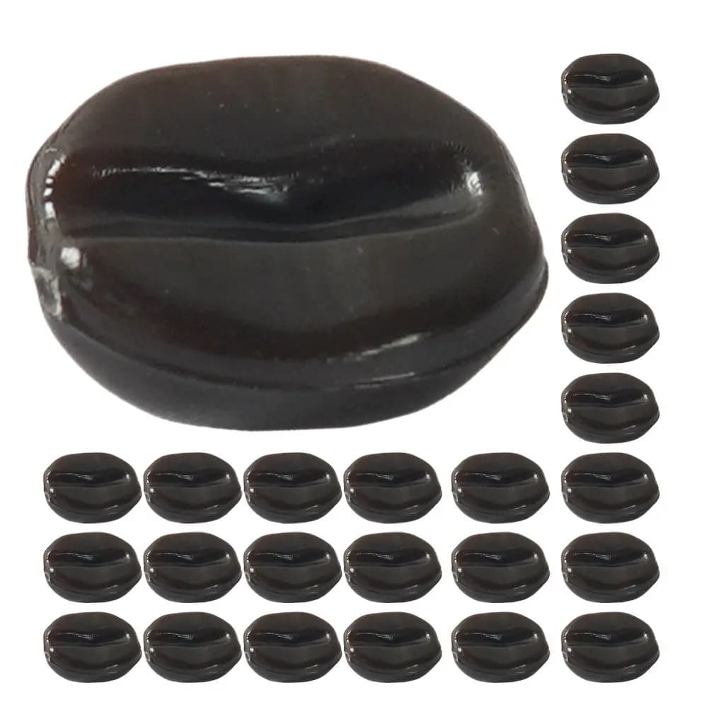 1 Confezione di Chicchi di Caffè in PVC Realistici, Accessori Fai-da-Te per Fermagli per Capelli, Decorazioni per Cover Telefoni, Scrapbooking, Decorazioni per Feste, Matrimoni, Bar e Ristoranti