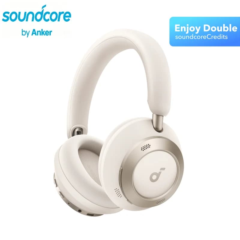 Anker By Soundcore Space One Pro A3062 Over-Ear Headphones Adaptive ANC 6 Mics Foldable Hi-Res Wireless Bluetooth Headset