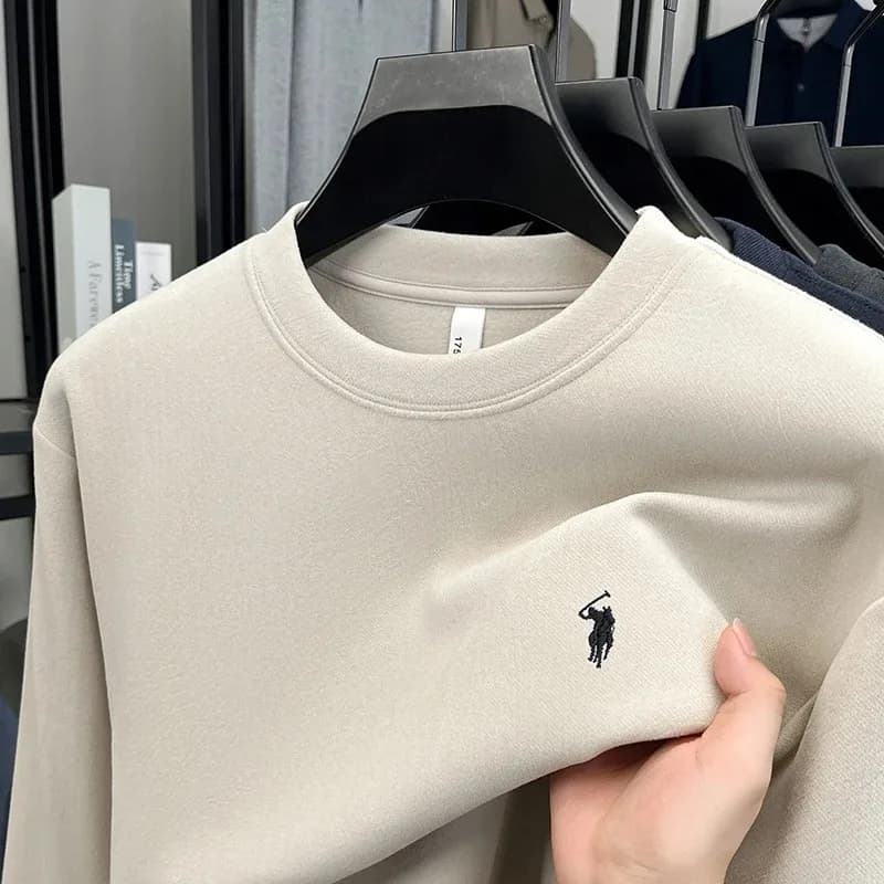 T-shirt a maniche lunghe da uomo alla moda 2025 2025 autunno e inverno pullover alla moda casual girocollo camicia sportiva comoda
