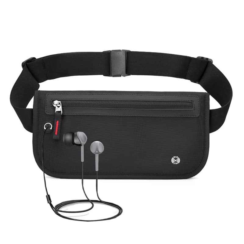 RFID Anti-theft Waist Pack Hidden Travel Money Belt Bag Waterproof Security Passport Wallet For Outdoor Jogging Sports Chest Bag