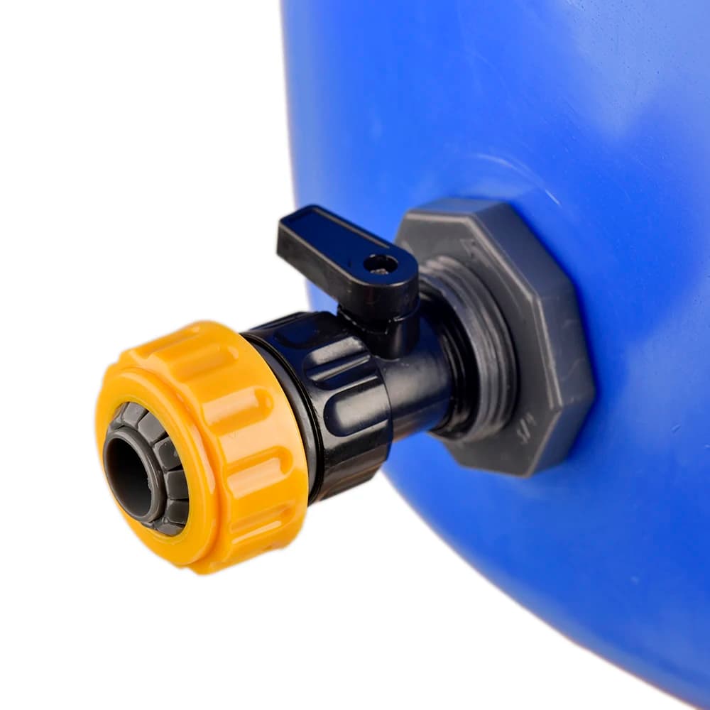 3/4" rain reed kit - Quick connection hose adapter for aquariums, pools and irrigation systems - Plastic bulkhead fitting