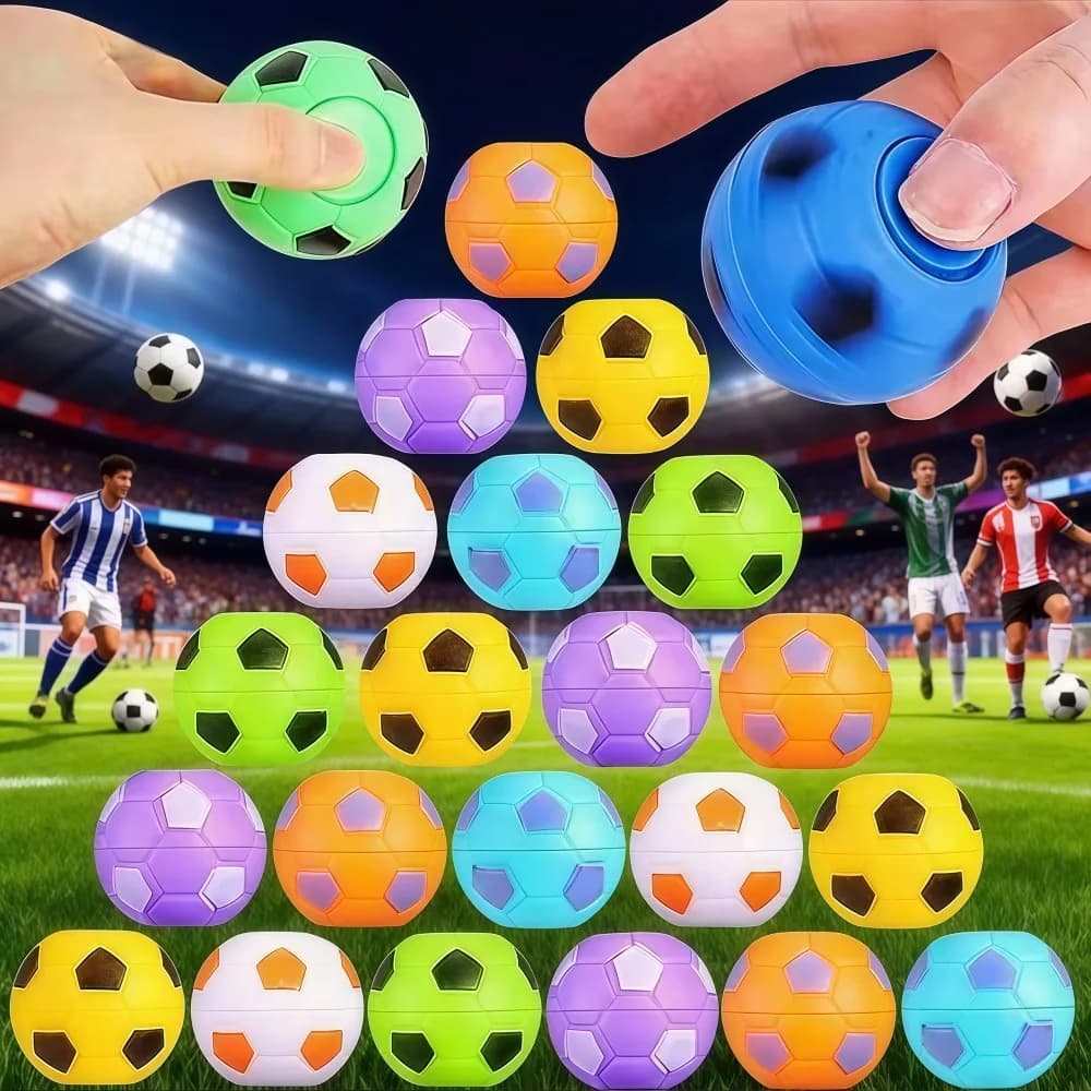 12-36 Fun Spinner Pieces for Soccer Ball 3.5-5cm, Gift for Birthday Party, Carnival, Easter, New Year, School Award, Gift for Gift Packages